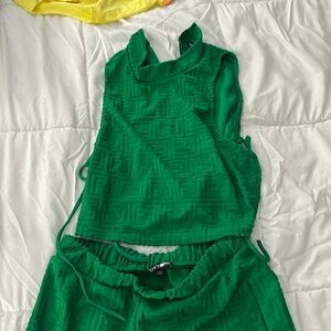 A cute green set brand new from fashion nova
